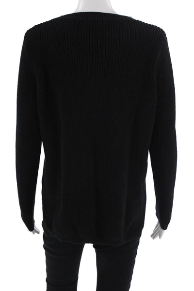 525 America Unisex Black 100% Cotton Crew Neck Pullover Sweater Size XS