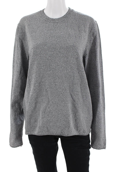 Theory Mens Pullover Sweater Gray Nylon Crew Neck Long Sleeve Size M