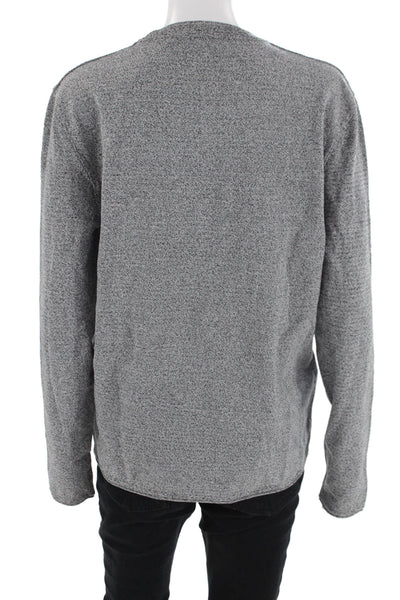 Theory Mens Pullover Sweater Gray Nylon Crew Neck Long Sleeve Size M