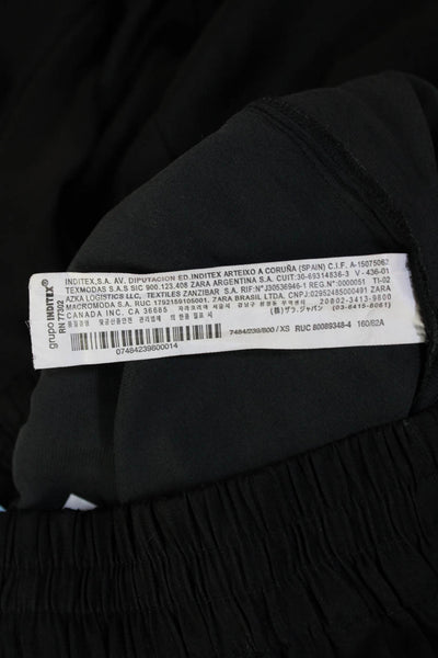 Zara Women Black Sweatpants 100% Polyester Size XS