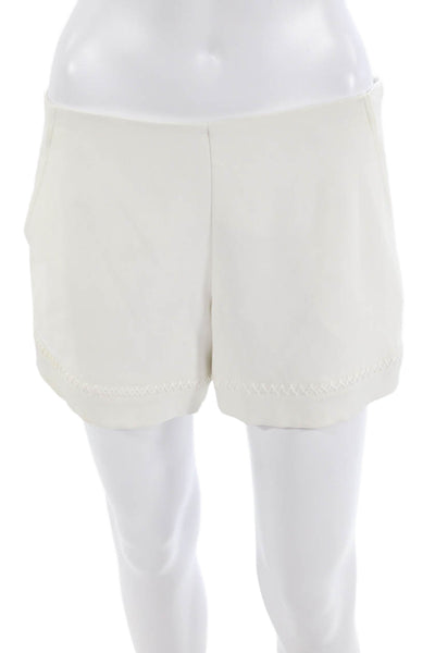 Trina Turk Unisex White Polyester Designer Shorts Size 2