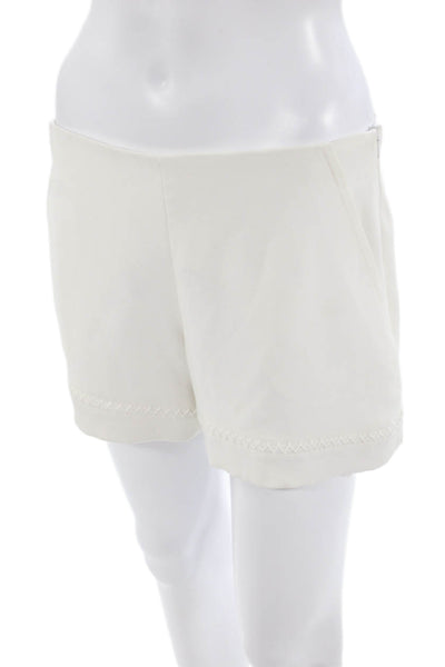 Trina Turk Unisex White Polyester Designer Shorts Size 2