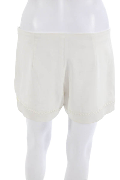 Trina Turk Unisex White Polyester Designer Shorts Size 2