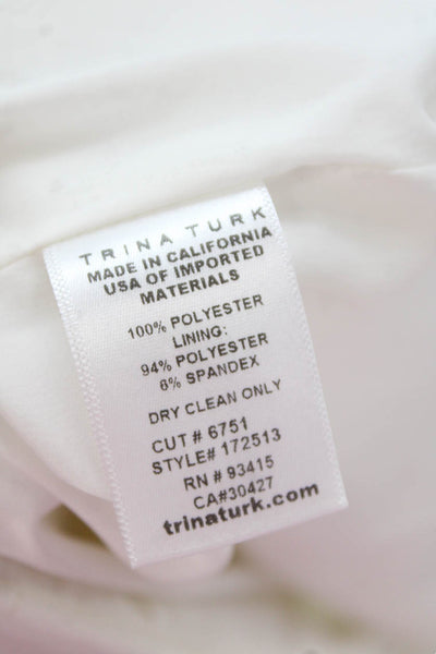Trina Turk Unisex White Polyester Designer Shorts Size 2