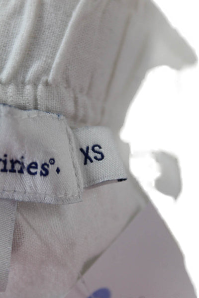 Vineyard Vines Unisex White Aztec Drawstring Linen Cotton Shorts Size XS