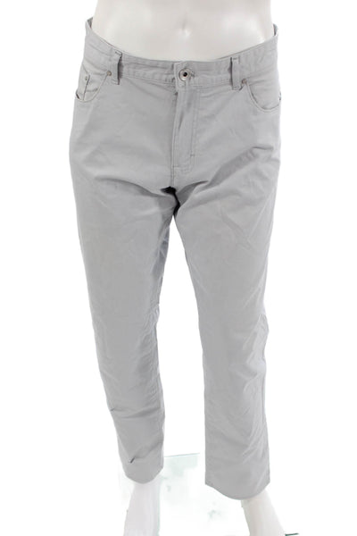 Calvin Klein Mens Chino Khakis Gray Size 34