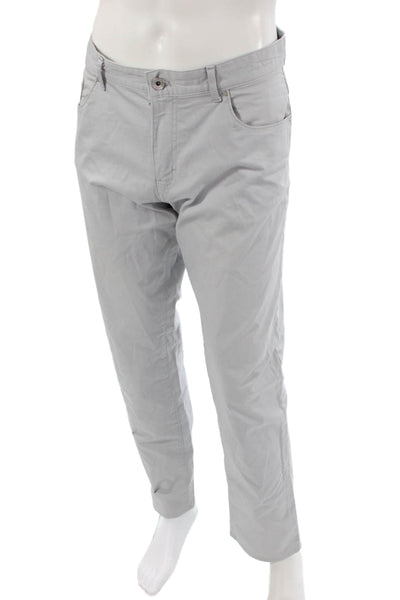 Calvin Klein Mens Chino Khakis Gray Size 34