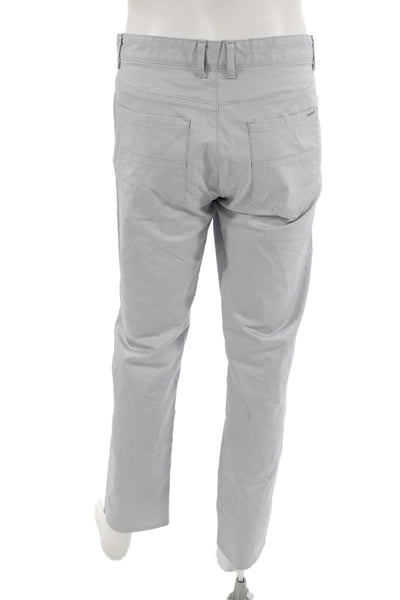 Calvin Klein Mens Chino Khakis Gray Size 34