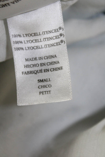 Rails Womens Light Blue Collared Button-Up Lyocell Blouse Long Sleeve Size S