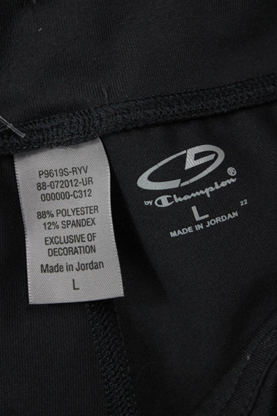 Champion Women Black Cropped Sweatpants Size L