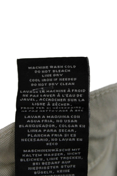 J Brand Womens Cropped Chino Pants Beige Button Size 30