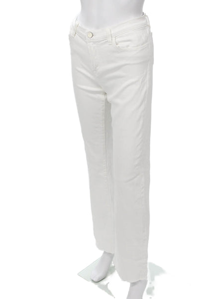 J Brand Womens High Rise White Jeans Tencel Size 30