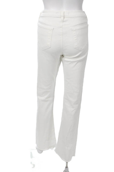 J Brand Womens High Rise White Jeans Tencel Size 30