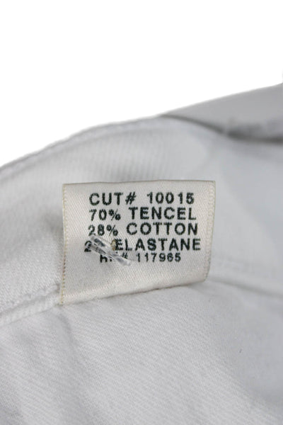 J Brand Womens High Rise White Jeans Tencel Size 30