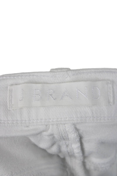 J Brand Womens High Rise White Jeans Tencel Size 30