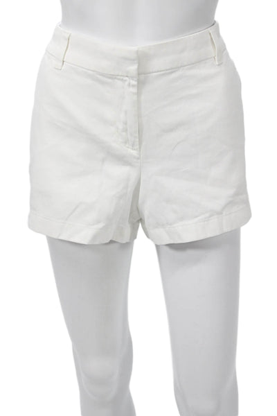 J Crew Unisex White Chino Shorts Cotton Size 8