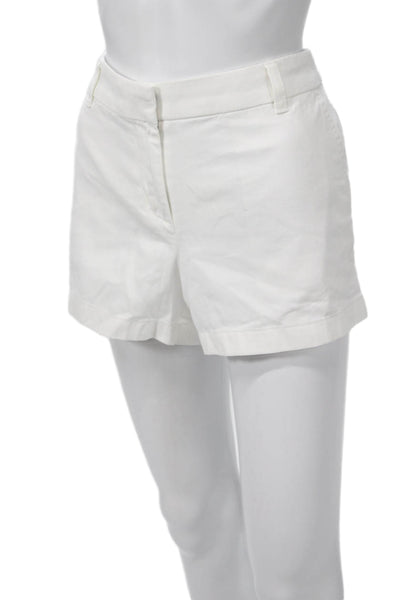 J Crew Unisex White Chino Shorts Cotton Size 8