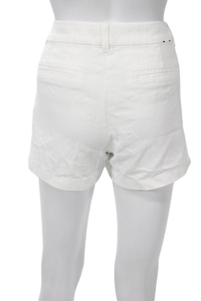 J Crew Unisex White Chino Shorts Cotton Size 8