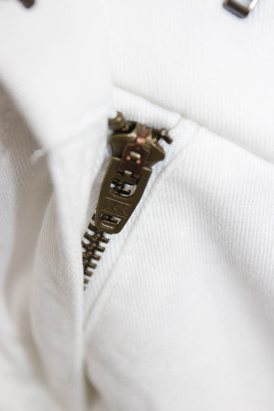 J Crew Unisex White Chino Shorts Cotton Size 8