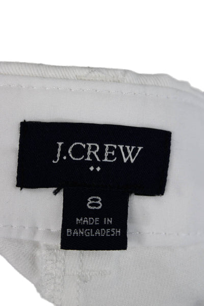 J Crew Unisex White Chino Shorts Cotton Size 8