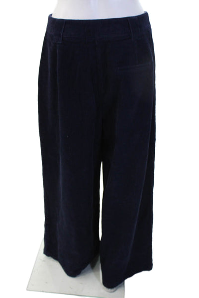 Aligne Unisex Dark Blue Dress Pants 100% Organic Cotton Button Size 38