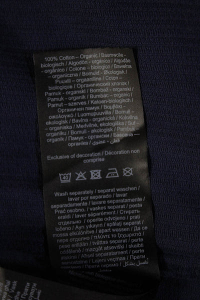 Aligne Unisex Dark Blue Dress Pants 100% Organic Cotton Button Size 38
