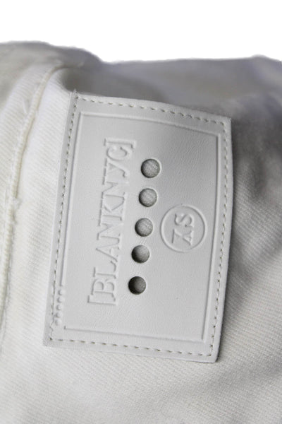 BLANKNYC Women White Cotton Button Collared Long Sleeve Jacket Size XS