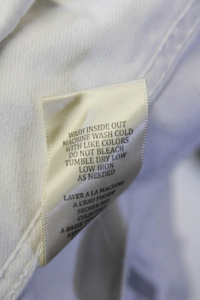 BLANKNYC Women White Cotton Button Collared Long Sleeve Jacket Size XS