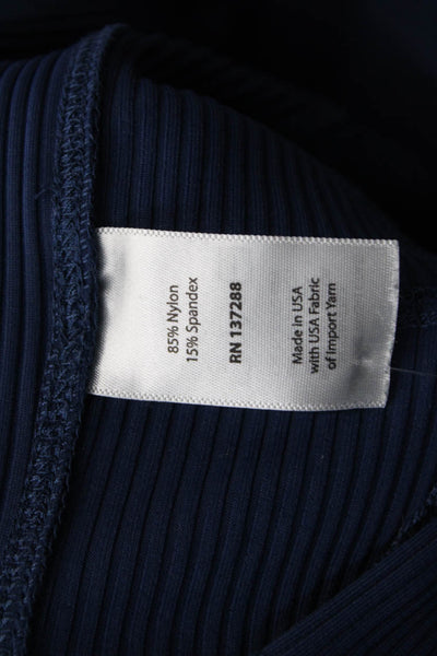 Year Of Ours Womens Striped Dark Blue Ankle Jeggings Size M