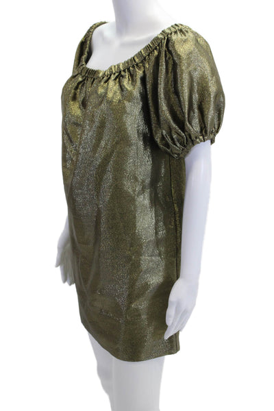 Cynthia Rowley Womens Shift Dress Green Short Sleeve Size S