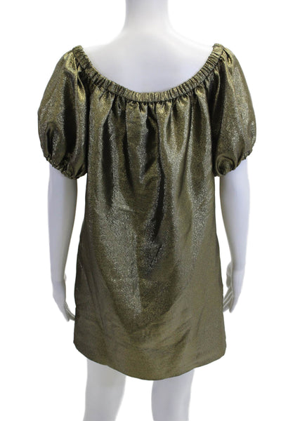 Cynthia Rowley Womens Shift Dress Green Short Sleeve Size S