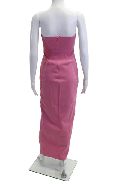 Superdown Womens Bodycon Slip Dress Pink Midi Sleeveless Zip Size S