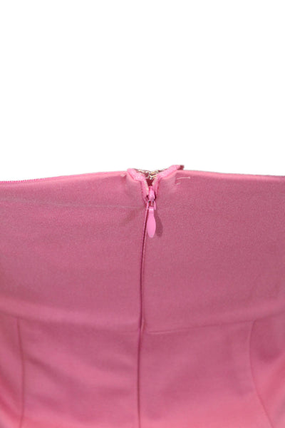 Superdown Womens Bodycon Slip Dress Pink Midi Sleeveless Zip Size S