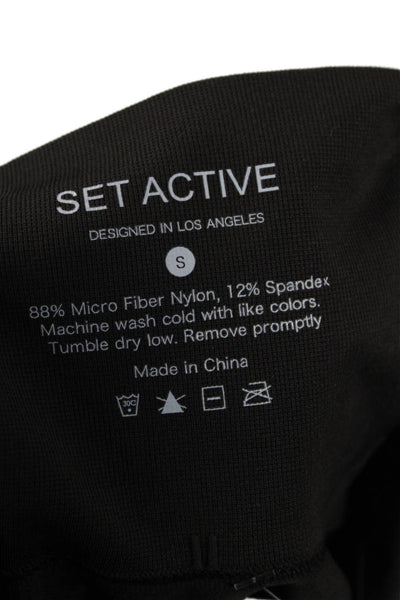 Set Active Womens Ankle Jeggings Black Size S
