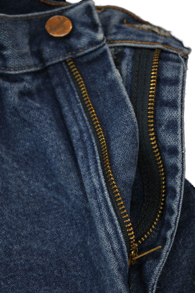 Wrangler Men Straight Jeans Dark Blue High Rise Button Fly Size 30