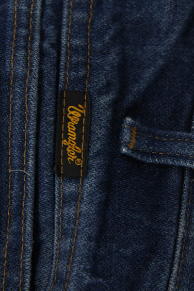 Wrangler Men Straight Jeans Dark Blue High Rise Button Fly Size 30