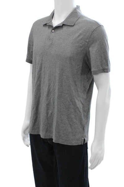 CK Calvin Klein  Mens Cotton Collared Short Sleeve Polo Shirt Gray Size M