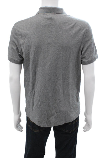 CK Calvin Klein  Mens Cotton Collared Short Sleeve Polo Shirt Gray Size M