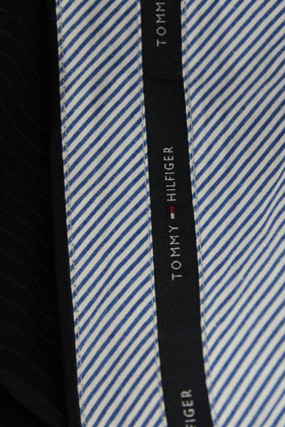 Tommy Hilfiger Men Dress Pants Dark Blue Wool Striped Size 36