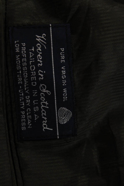 Austin Reed Men Dark Gray Check Pure Virgin Wool Sport Coat Size 46
