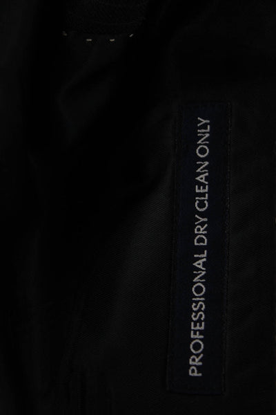 Tommy Hilfiger Men 2-Piece Dark Blue Wool Striped Suit Jacket Size 44