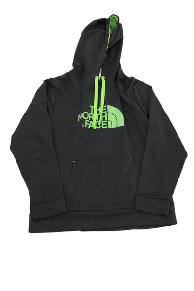 The North Face Boys Graphic Print Pullover Hoodie Gray Size M