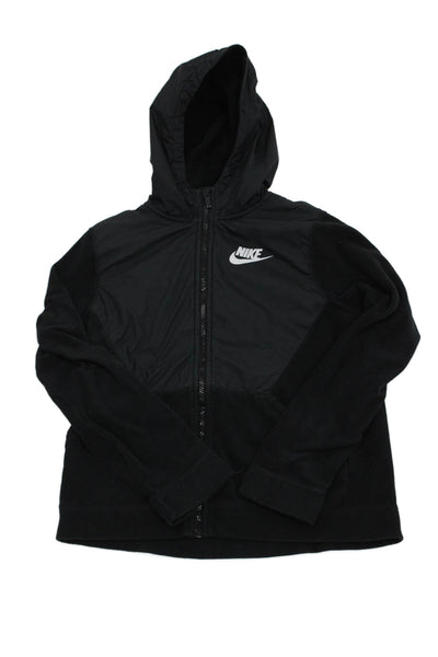 Nike Unisex Kids Hooded Two Pocket Zip Up Jacket Black Size XL