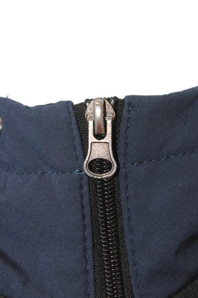 New Balance Mens Puffer Jacket Black Drawstring High Neck Size S