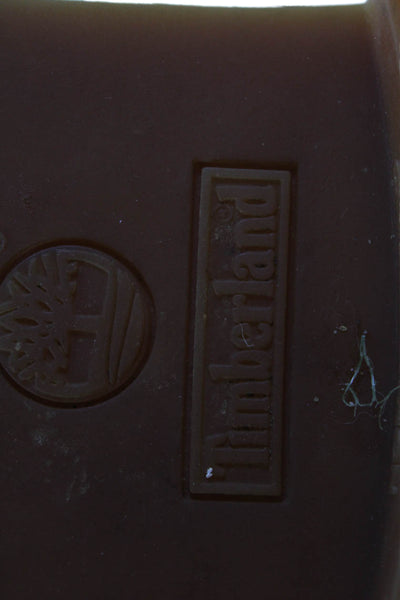 Timberland Unisex Adults Leather Lace Up Boots Beige Size M5.5 W7.5