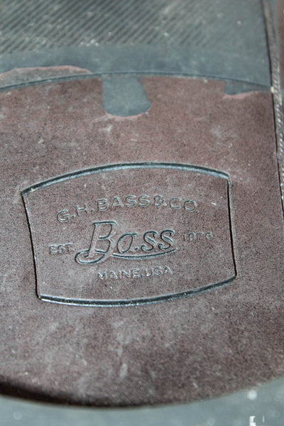 G.H. Bass and Co. Mens Leather Slide On Loafers Dress Shoes Black Size 11M