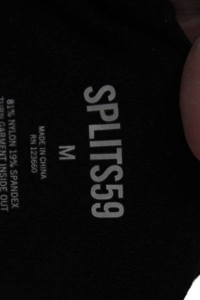 Splits59 Womens Windbreaker Black Zip Mock Neck Long Sleeve Size M
