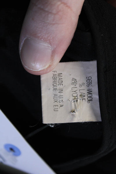 Theory Unisex Black Ankle Dress Pants Wool Hook & Eye Size 10
