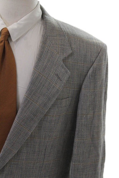 Bill Blass Mens Gray Check Sport Coat Size L