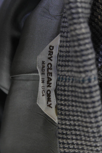 Bill Blass Mens Gray Check Sport Coat Size L